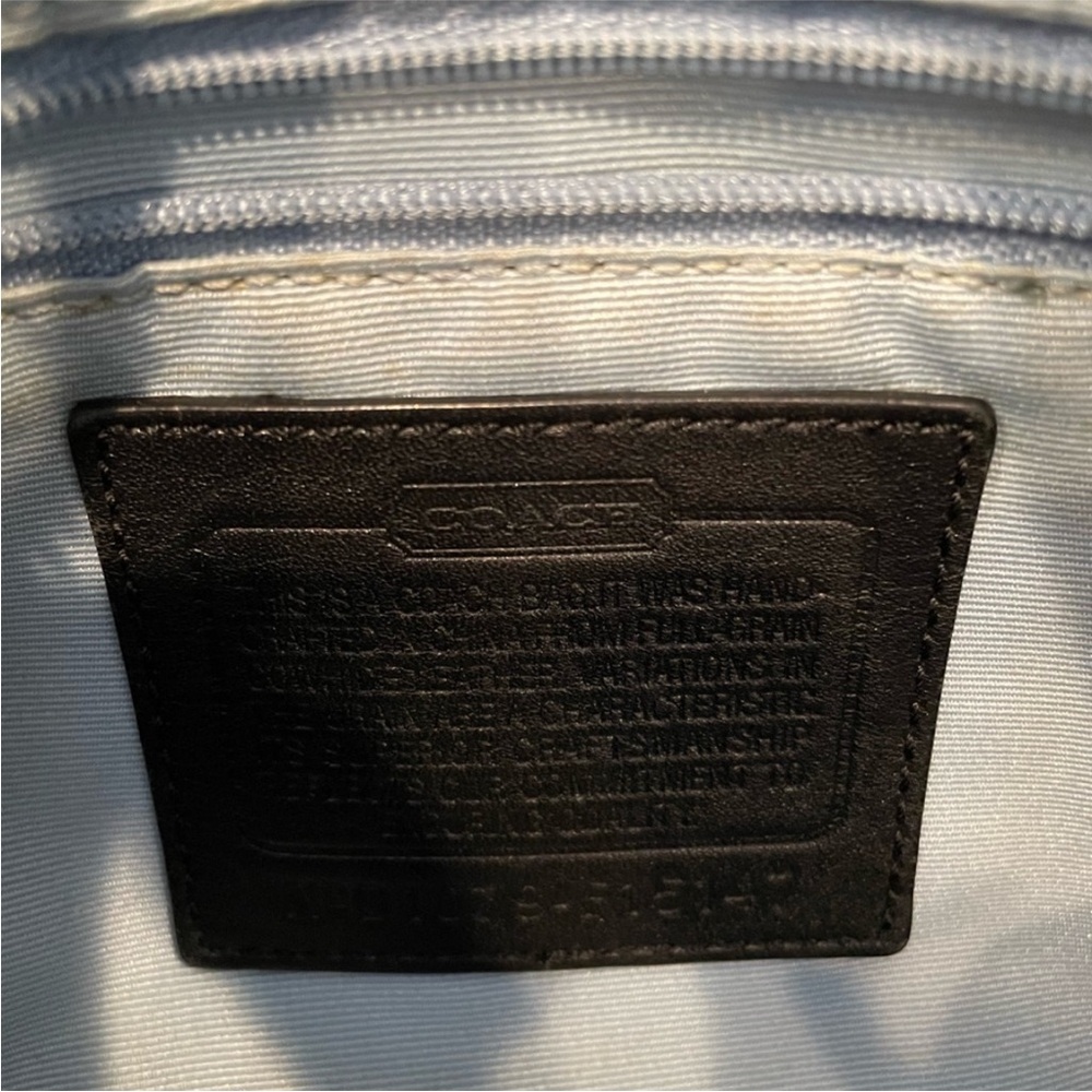 Coach Black Leather Top-Zip purse, EUC - Picture 6 of 8